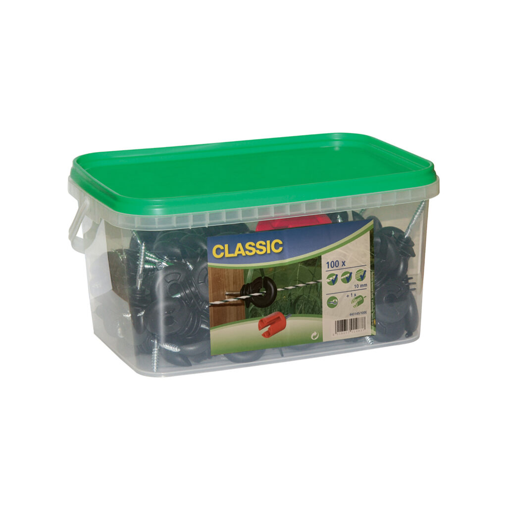 KOMPLET 100 KOSOV IZOLATORJEV + DRŽALO ZA IZVIJAČ