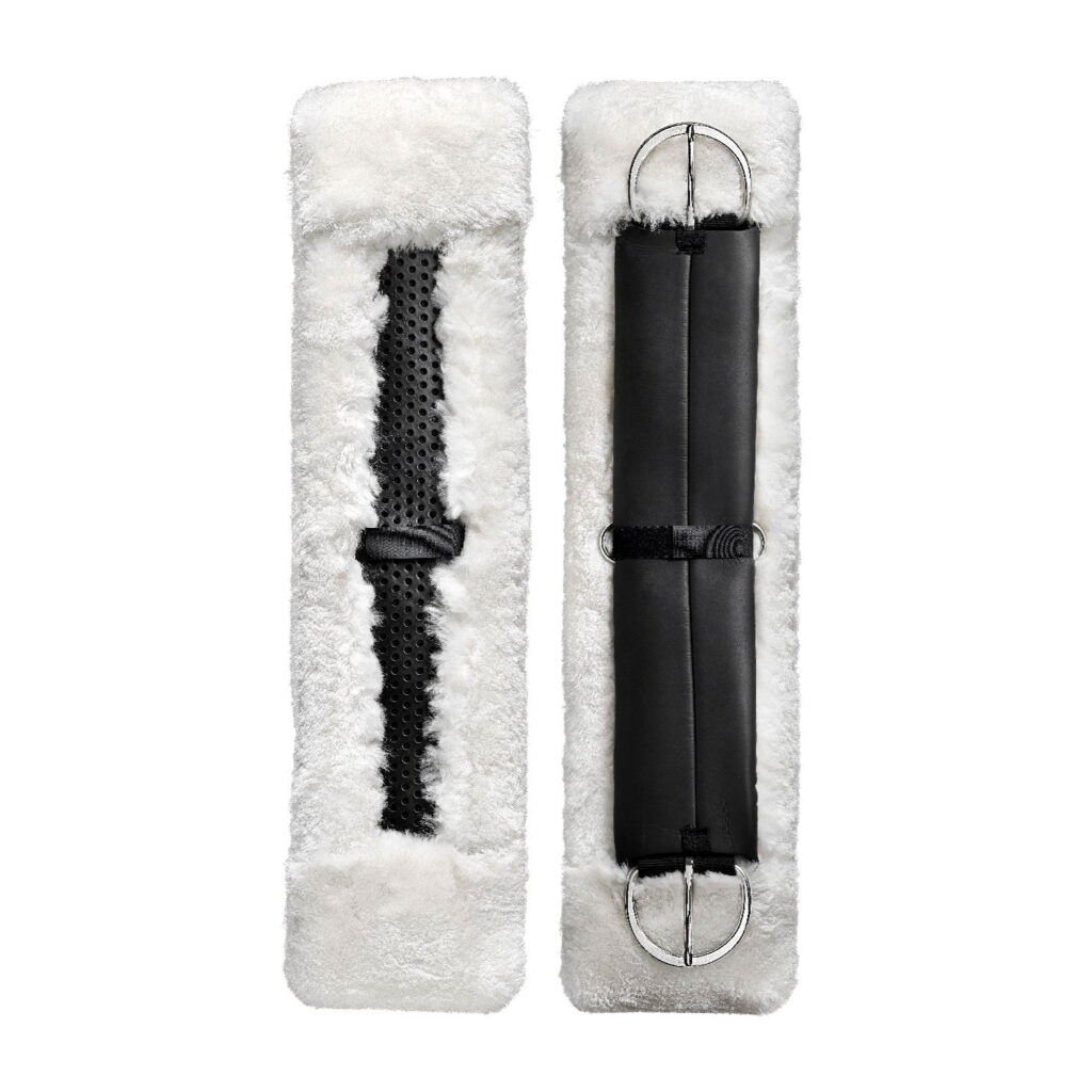 ACAVALLO WESTERN CLASSIC GEL GIRTH SAVER Z OVČJO KOŽO