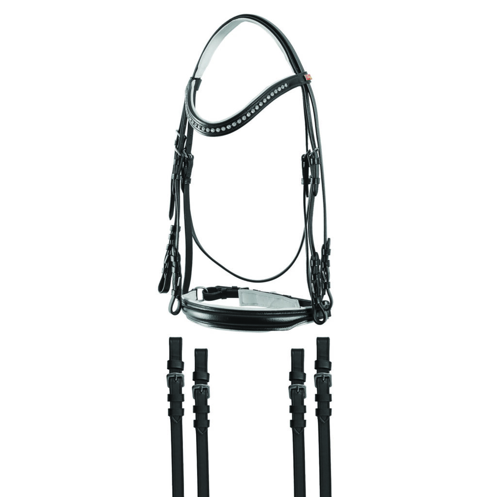 USNJENA DRESURNA UZDA S KRISTALČKLI