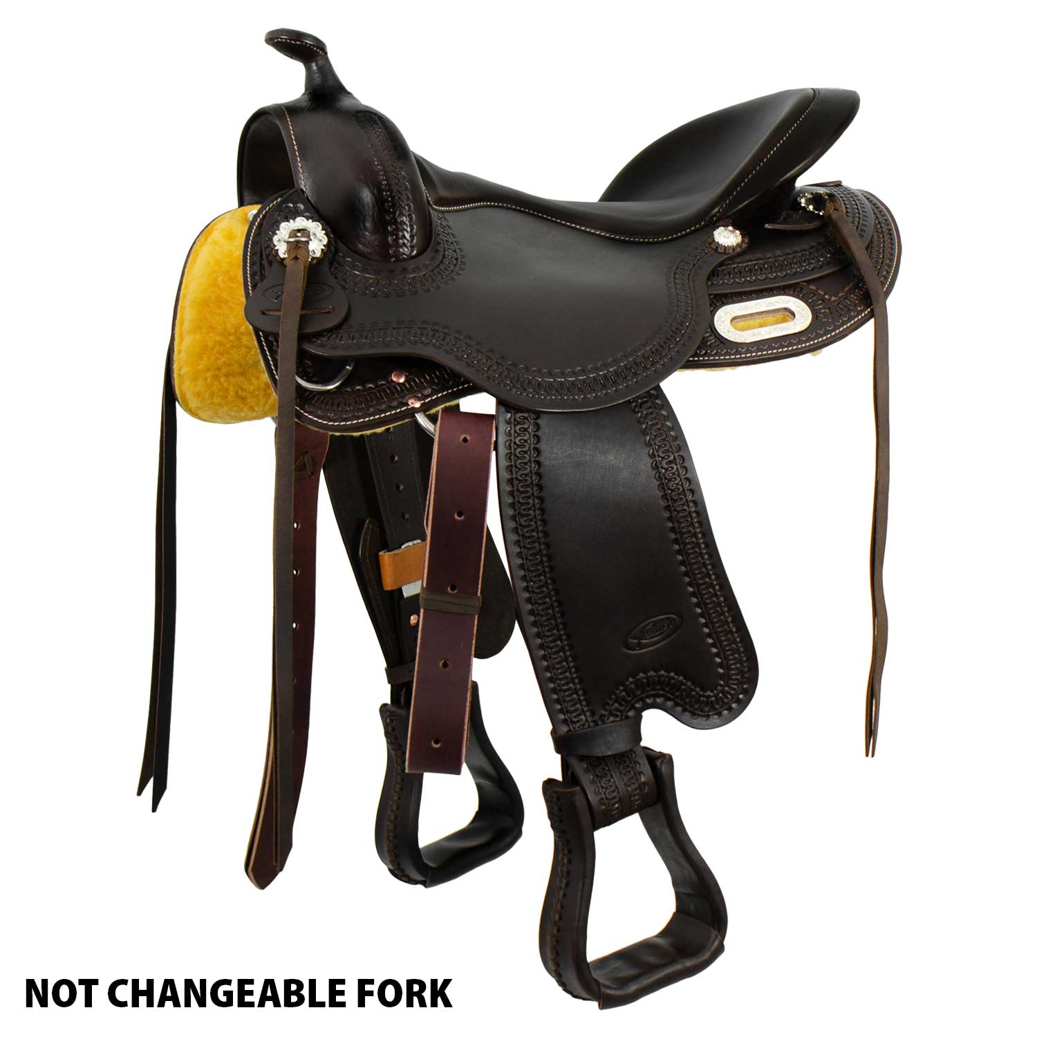 ARABIAN FREEMAX SHORT BACK SADDLE FIKSNE VILICE IZ BUFFALO LEATHER (NISO SPREMENLJIVE VILICE) - slika 2