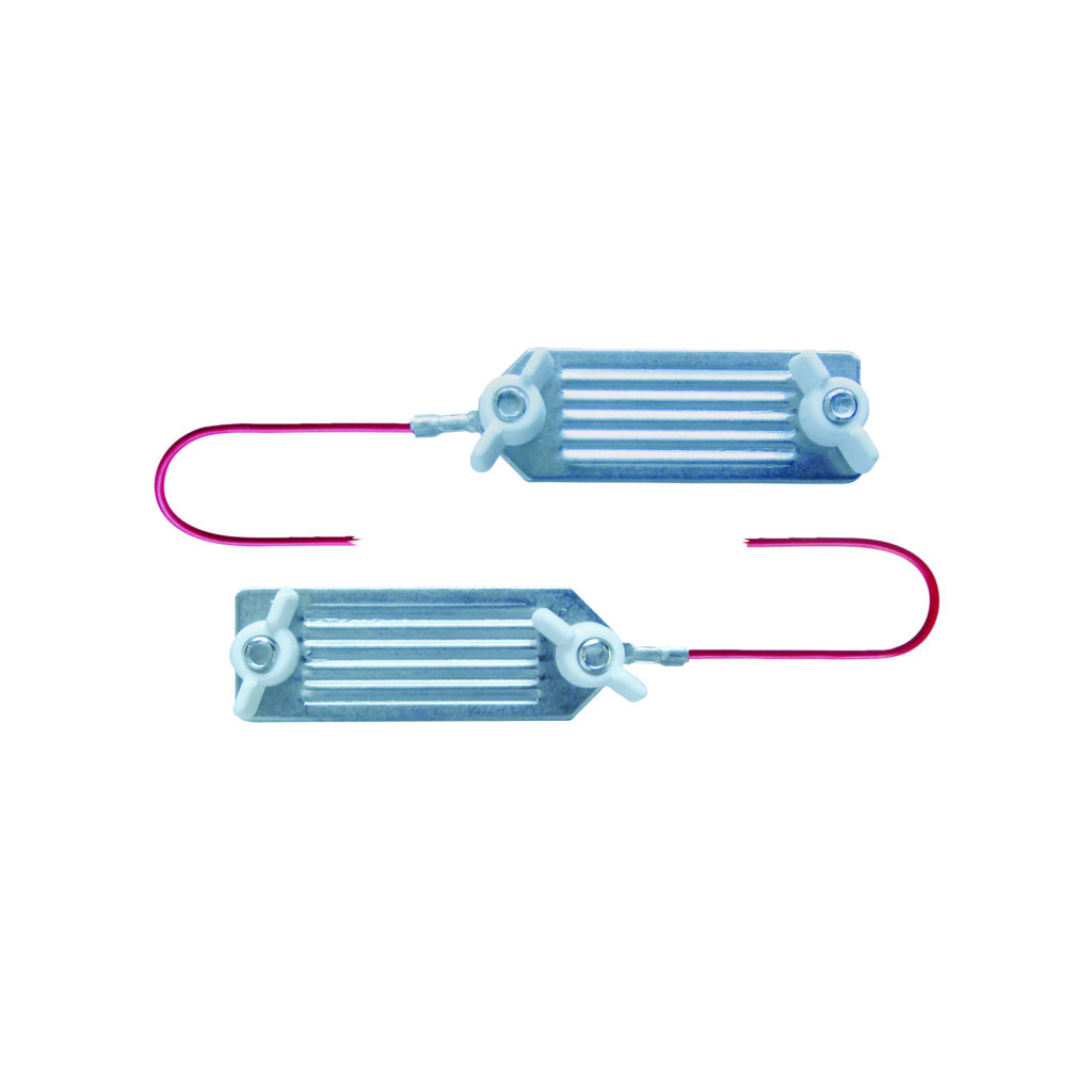 PRIKLJUČNI KABEL ZA OGRAJO Z DVEMA SS SPONKAMA ZA VRV IN TRAK DO 40MM