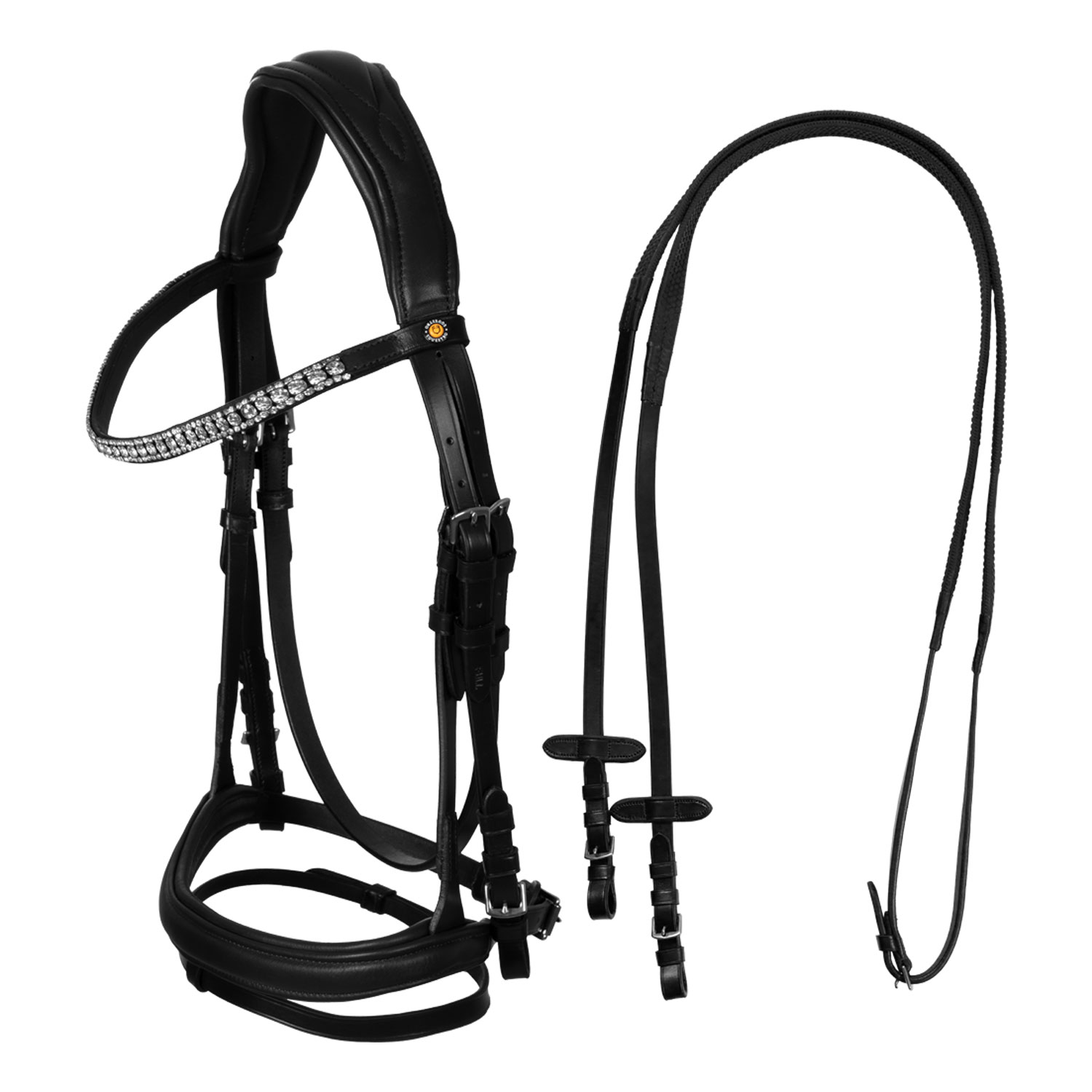 PODLOŽENA ANGLEŠKA UZDA V OBLIKI SNAFFLE - slika 2