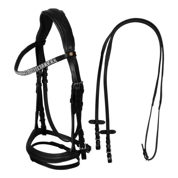 PODLOŽENA ANGLEŠKA UZDA V OBLIKI SNAFFLE - slika 3