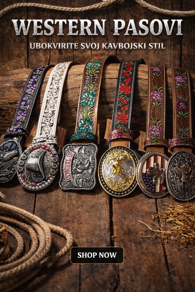 western pasovi z okrasnimi zaponkami (različni motivi)
