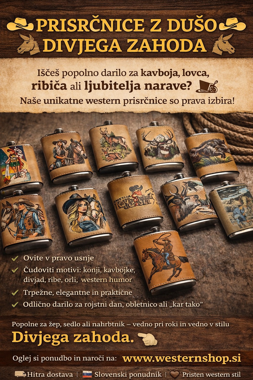 Darilni komplet – Prisrčnica z motivom + 4 kozarčki - slika 2