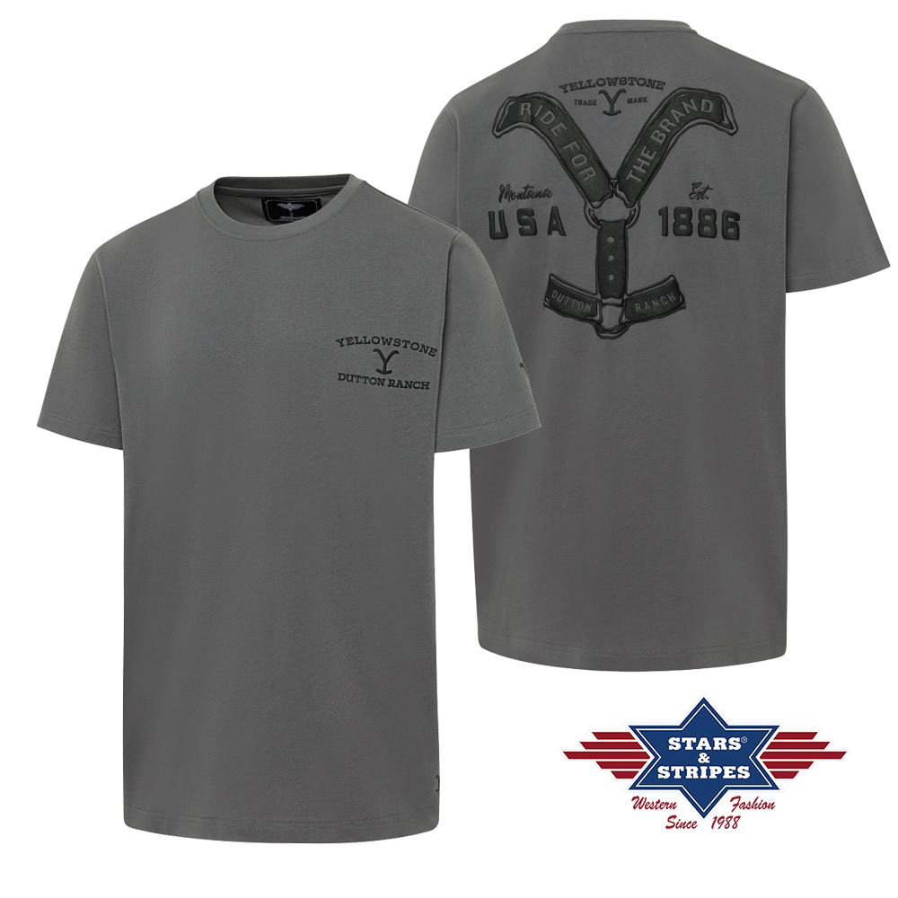 YELLOWSTONE T-Shirt Ride for the Brand grey