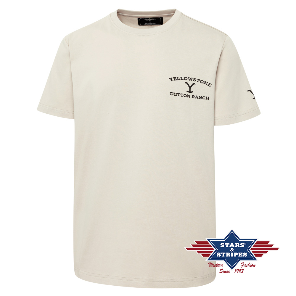YELLOWSTONE T-Shirt so wild so angry beige - slika 4