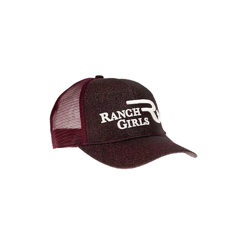 OSWSA KAPA S ŠILTOM V TEMNO RDEČI BARVI Z BLEŠČICAMI IN Z NAPISOM RANCH GIRLS - slika 4